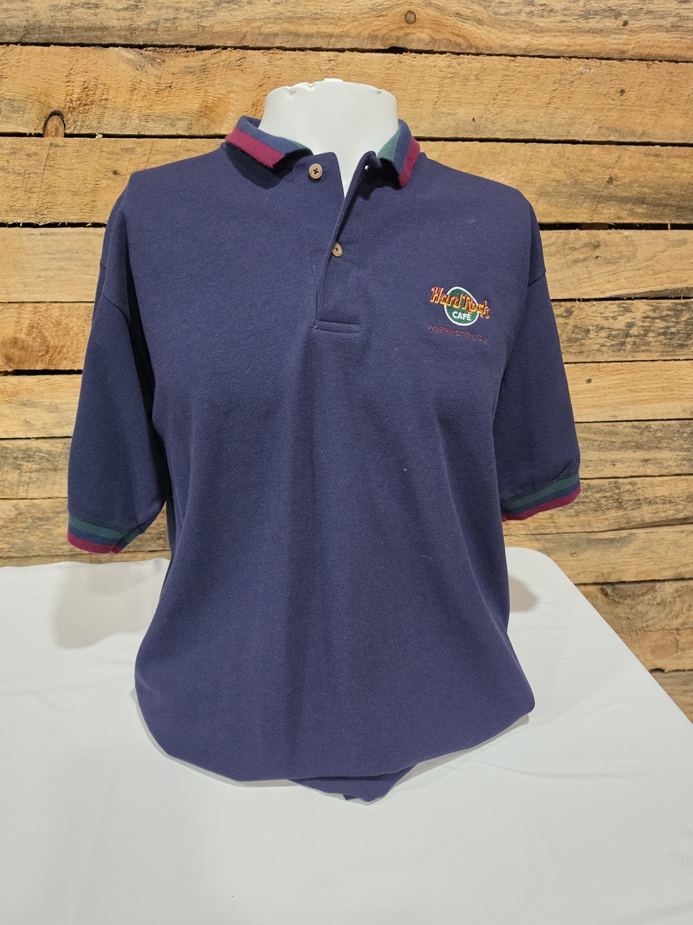 Hard Rock Cafe Navy Short-Sleeve Polo Shirt